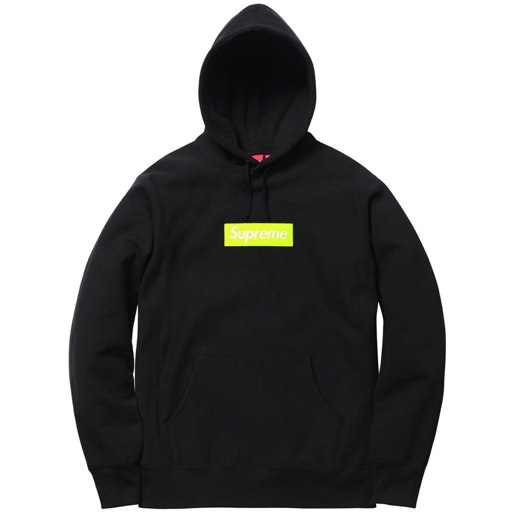 Supreme FW17 Neon Green Box logo Hoodie